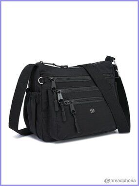 AOCINA Nylon Crossbody Bags Women Multi Pocket Lightweight Purse